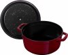 STAUB LA COCOTTE Garnek żeliwny Okrągły 3.85 Ltr, Bordeaux La Cocotte
